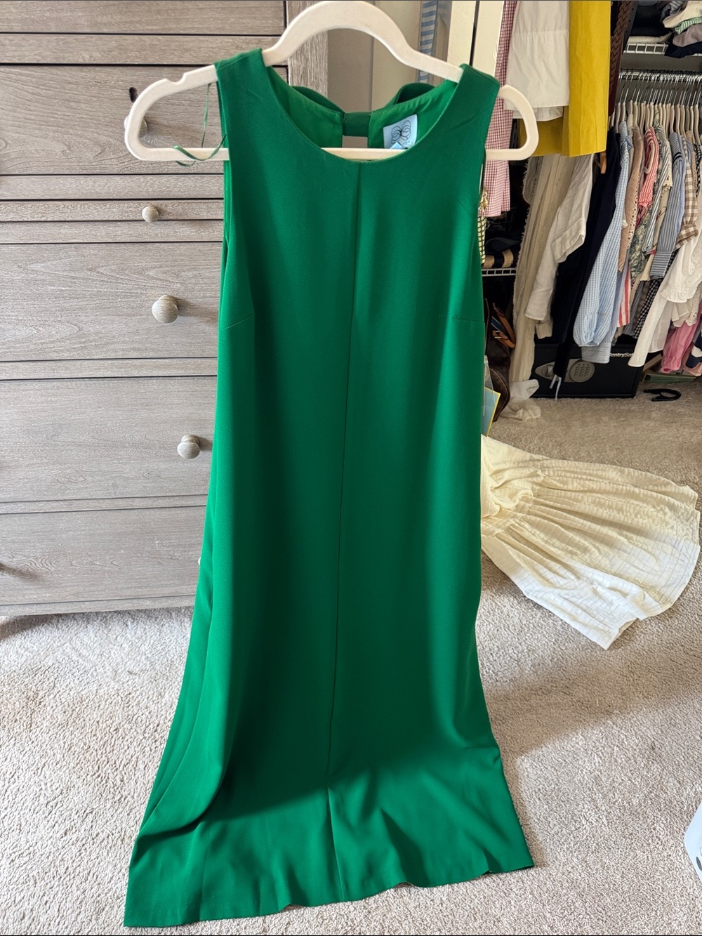 CeCe Emerald Green bow back Sleeveless Maxi Shift Dress